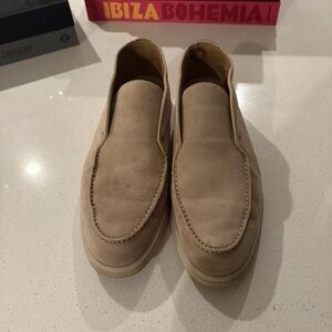 Loro Piana Beige Slip-On Loafers